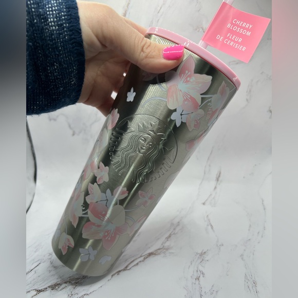 Starbucks Accessories - 🩷 NWT Starbucks 2024 Pink Cherry Blossom Stainless Steel Tumbler Sakura